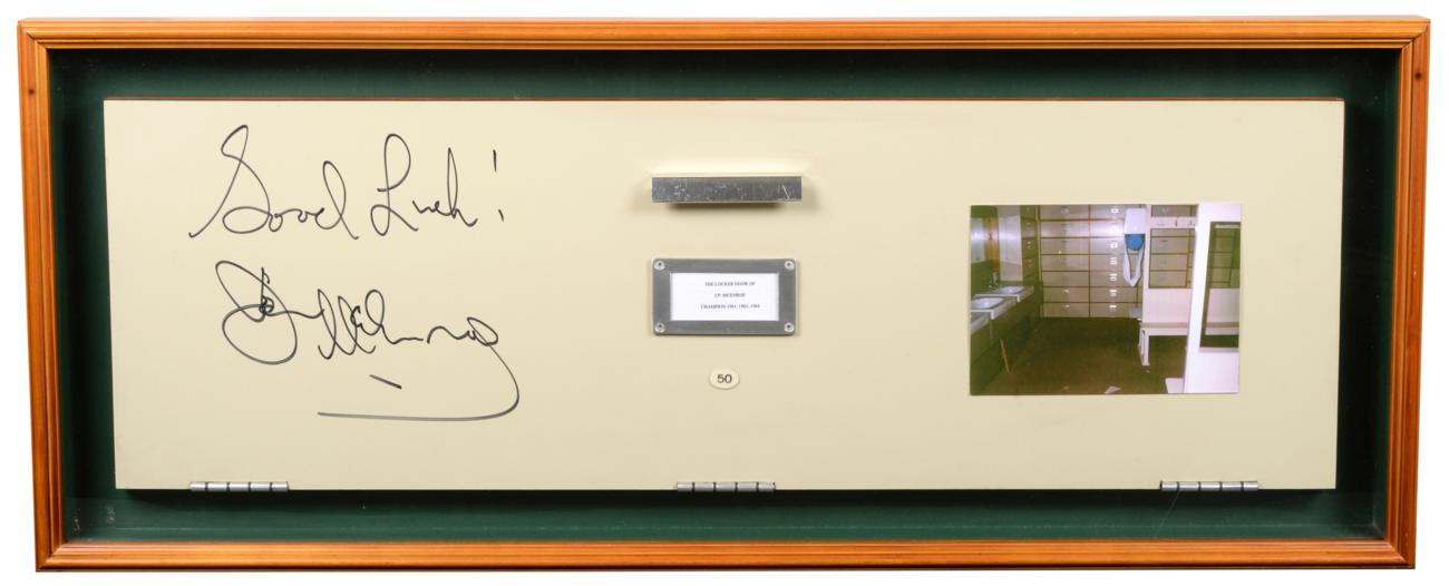 Wimbledon Court 1 Player Locker Door No.50 Signed By John McEnroe (framed)