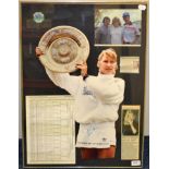 Signed Presentation Frame Steffi Graf with programme results from 1988 Ladies Championship, the