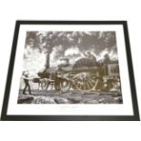 Signed Print 'The Crampton Locomotive London 1847' numbered 96/500, hand signed in pencil by the
