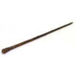 Swaine & Aidney Bamboo Horse Measuring Stick with silver band collar (up to 17HH)