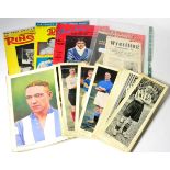 A Collection of Topical Times Footballers Trade Cards, together with a few wrestling and boxing