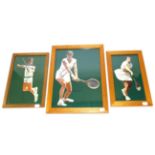 Signed Cut Out Card Photographs of Chris Evert, Billie Jean King and John McEnroe (all framed) (3)