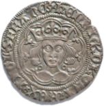 Henry VI Groat, Calais Mint, Annulet issue (1422-1430), MM incurved pierced cross; obv. annulet at