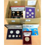 A Collection of Isle of Man, Channel Islands & Foreign Silver Proofs comprising: Isle of Man 2 x