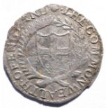 Commonwealth Shilling 1653 MM sun, corroded & pitted surfaces & ragged edge between 2 & 4 o'clock