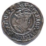 Henry VIII Silver Halfgroat, second Coinage (1526-44), Canterbury Mint, MM cross patonce; obv.