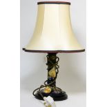 A Moorcroft Queens choice pottery table lamp Minor crazing.