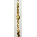 A lady's 9ct gold Wristwatch, signed Bulova