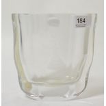 An Orrefors cased glass vase etched with a figure, circa 1956, with engraved marks