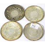 Four Chinese silver dishes (4)