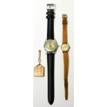 A 9ct gold locket and two watches