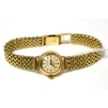 A Lady's 9ct gold Omega watch, on a later 9 carat gold bracelet strap30.6g gross