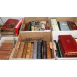 A large collection of books; leather bound Franklin Press, ''Punch Cartoons'' magazine, ''Classics