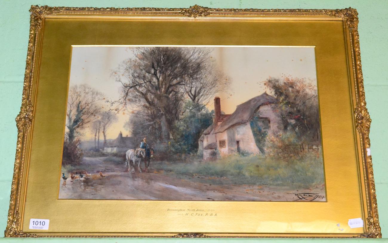 Henry Charles Fox (British, 1860-1925), Bessington, North Devon, watercolour, signed and dated 1904