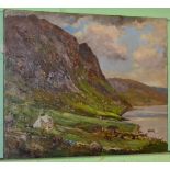 Herbert Royle ''Diabaig North West Highlands'', signed, inscribed verso, oil on canvas, unframed