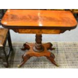 A 19th century fold over tea table