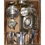Assorted EPNS and silver plated wares including. cocktail shaker, ice bucket, wine cooler etc (10)