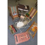 A collection of wooden toys, pram, tea set etc (qty)