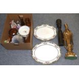 Assorted items to include silver plate, pewter, ceramics, glass and decorative items