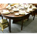 A George III D end mahogany dining table