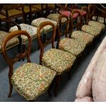 A set of six 19th century mahogany balloon back dining chairs