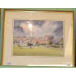 Davies (G. Wynn), 'Glyndebourne from the Fields', 1992, watercolour, 260mm x 350mm, mounted,