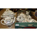 A quantity of Spode and Copeland Spode coffee and dinner wares including a tureen, and a pair of
