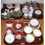 Several part tea services including Susie Cooper, Ainsley etc