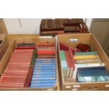 Three boxes of miscellaneous volumes including Dickens, Kipling and H V Morton, some good