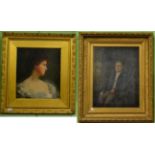 English school portrait of Captain Ormeston, Melrose, oil on canvas, framed, together with a