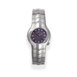 A Lady's Stainless Steel Wristwatch with Diamond Set Dial, signed Tag Heuer, model: Alter Ego,