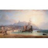 John Wilson Carmichael (1799-1868) Scarborough from the East Signed and dated 1862, oil on canvas,