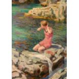 Attributed to Rowland Wheelwright RBA (1870-1955) The Bather Indistinctly signed, oil on canvas,