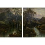 Henry John Livens (1848-1943) River landscape with cottage A river landscape Signed, oil on canvas
