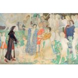 John Duncan RSA, RSW (1866-1945) Scottish ''The Shining Land'' Signed, with original inscribed