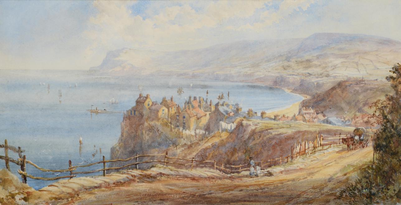 Mary Weatherill (1834-1913) ''Robin Hood's Bay'' Signed and dated 1877, pencil and watercolour