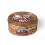 A Swiss Vari-Colour Gold Snuff Box, probably Geneva, circa 1780 maker's mark DMC a crown above, also