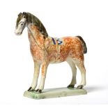 A Pratt Type Figure of a Horse, possibly St Anthony, Newcastle, circa 1810, standing four square