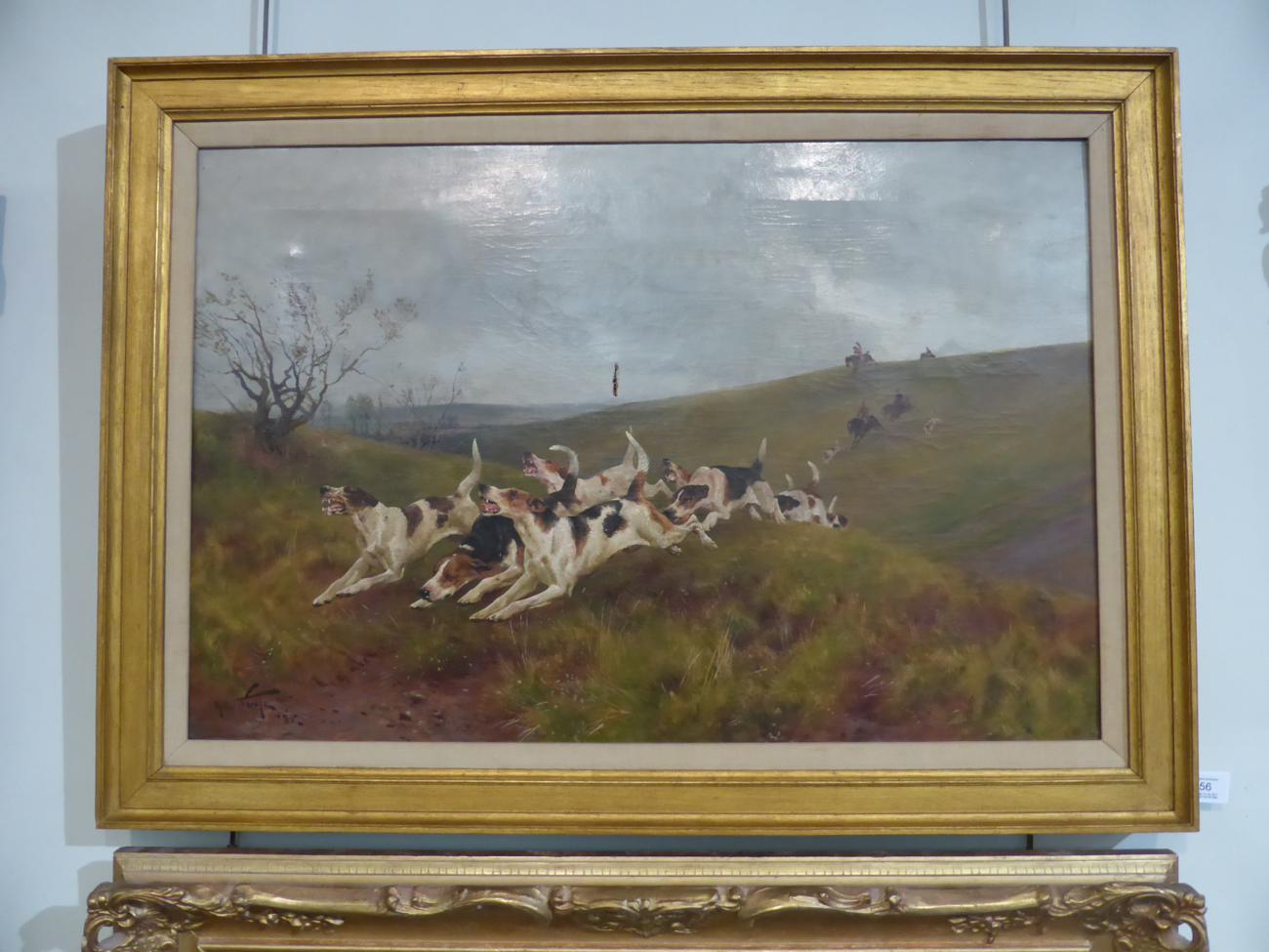 Arthur Wardle RI RBC (1864-1949) ''Near the Finish'' Signed and dated (18)85, signed, inscribed - Image 2 of 6