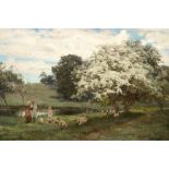 Alfred William Parsons RA PRWS (1847-1920) ''Spring Time'' Signed and dated 1883, with original