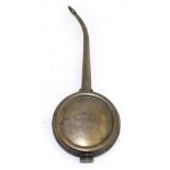 A Jos Lucas Ltd No. 20 Vintage Oil Can, nickel plated on brass, 1920's, 22cm long Buyer's premium of