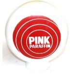 A Pink Paraffin Glass Double-Sided Petrol Pump Globe, inside of the neck stamped PINK IS A JOINT