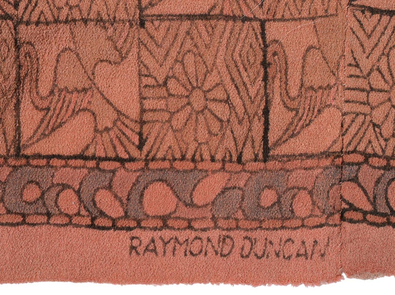 Circa 1920's Crepe Tunic Top by Raymond Duncan, on a pink crepe with a notch neck and back, - Image 2 of 2