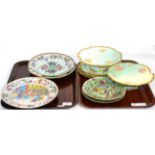 A group of porcelain plates to include Chinese examples, an Aynsley part dessert service and two