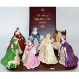 Henry VIII and his six wives, a collection of Wedgwood figures