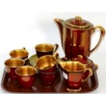 Carlton ware 'Rouge Royal' coffee service