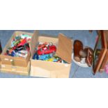 Three boxes of play worn vehicles including Captain Scarlet and Fab etc