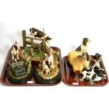 A group of Beswick and Border Fine Arts including a dunn highland pony, 'Action dogs' and a