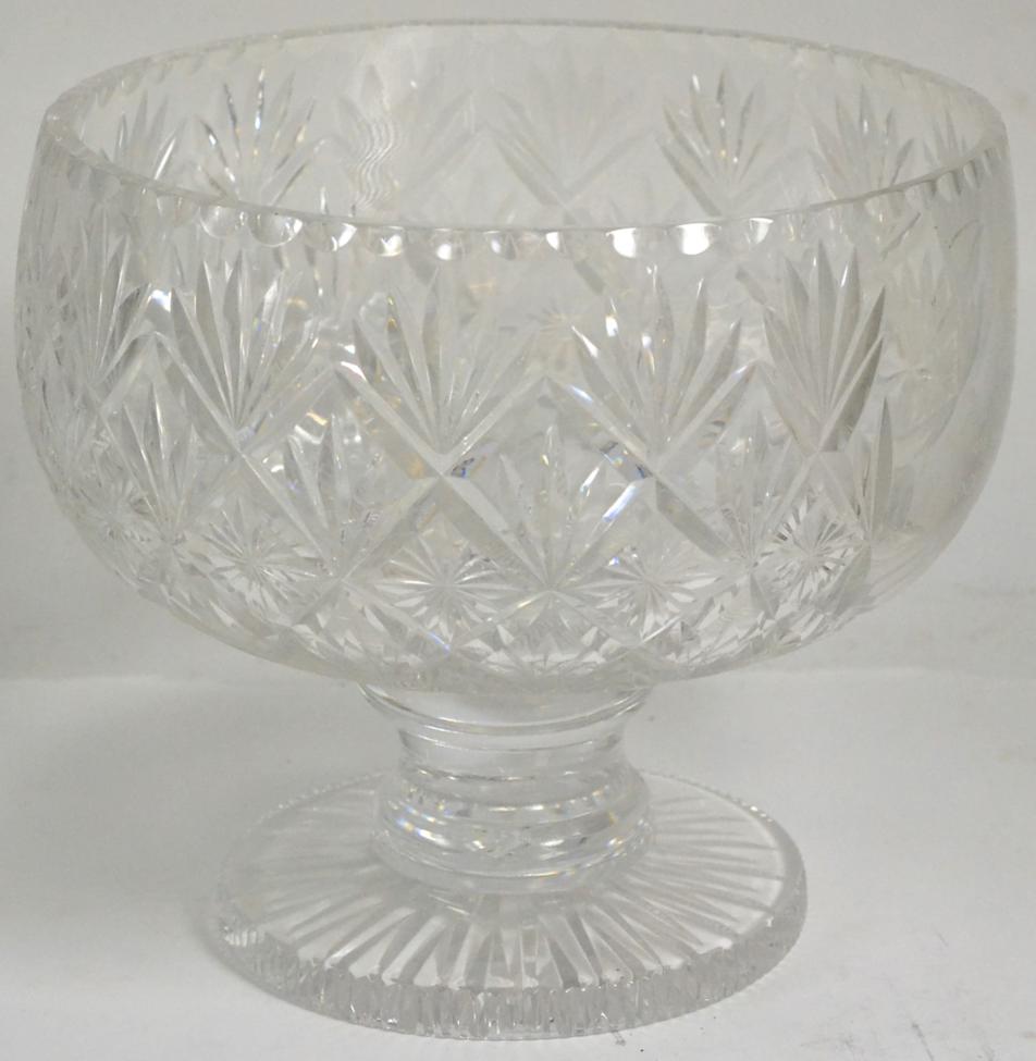 A large Royal Doulton cut glass presentation punch bowl for Liverpool Football club ''F.A CUP FINIAL