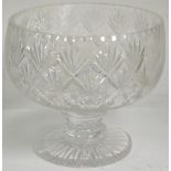 A large Royal Doulton cut glass presentation punch bowl for Liverpool Football club ''F.A CUP FINIAL